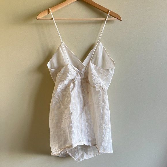 Zara Blogger Fave Cream Striped Knot Front Spaghetti Strap Tunic Dress Size‎ XS - Picture 8 of 12